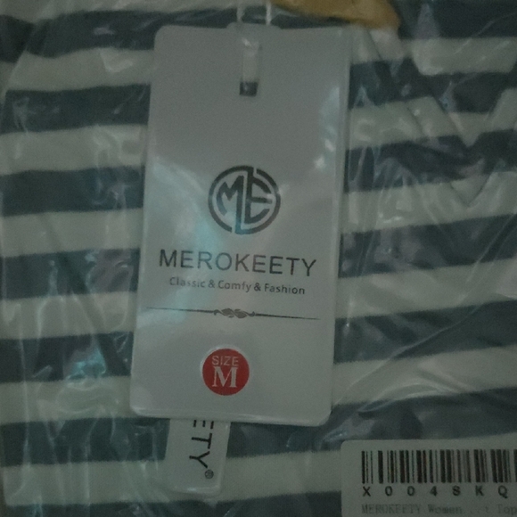 Merokeety Striped Sweatshirt Blue and Yellow - Picture 4 of 6